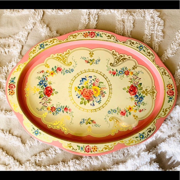 Daher Decorated Ware Oval Metal Tray From Holland